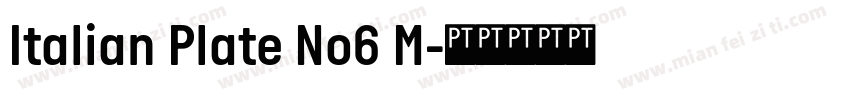 Italian Plate No6 M字体转换